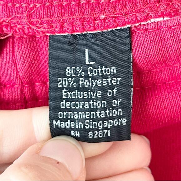 Warner Bros. Bugs Bunny Looney Tunes Vintage Sweatpants Red Embroidered Pocket - Picture 4 of 8